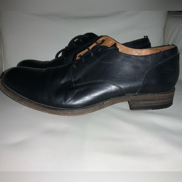 Mens Frye Oxford Shoes Sz 12. Used Black Leather. Plain Toe main image 6